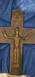 Antiek Bronzen Christus Kruis, Ophalen of Verzenden, Brons