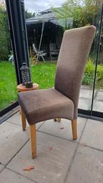 Eetkamerstoelen 6 stuk, Huis en Inrichting, Stoelen, Ophalen, Gebruikt, Bruin, Stof
