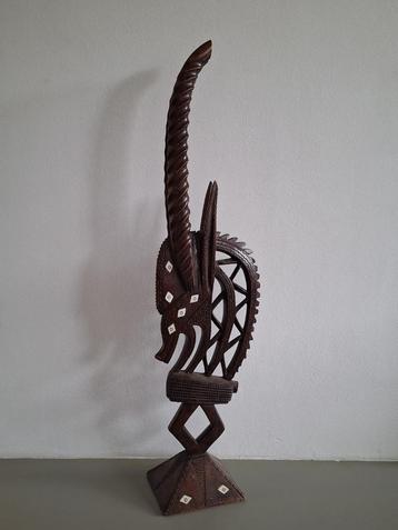 Chiwara Ci wara Oryx antilope houtsnijwerk houten sculptuur beschikbaar voor biedingen