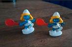 2x Tennis spelende smurfin/tennissende smurfin., Ophalen of Verzenden, Gebruikt, Smurfin