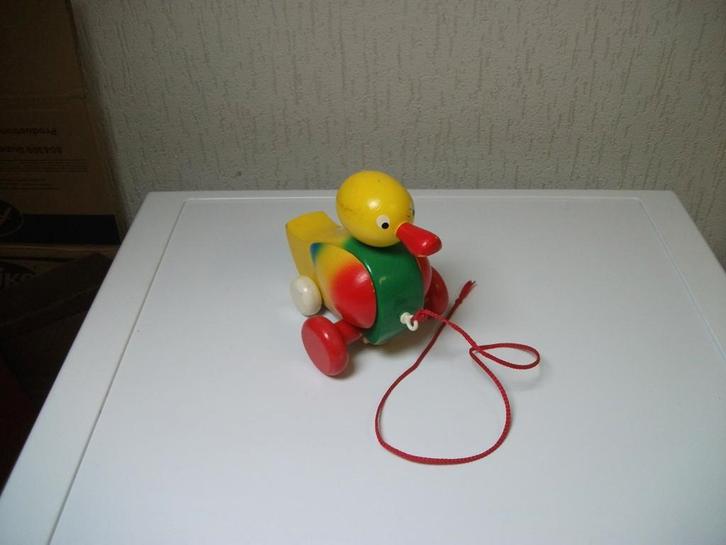 Trek eend, Kinderen en Baby's, Speelgoed | Houten speelgoed, Gebruikt, Ophalen of Verzenden