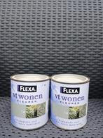 2 blikken Flexa vt wonen leem 0.75 Liter, Doe-het-zelf en Verbouw, Verf, Beits en Lak, Minder dan 5 liter, Ophalen of Verzenden