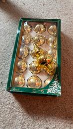 15 glazen kerstballen en piek, Ophalen of Verzenden, Zo goed als nieuw