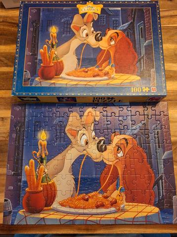 Disney Lady en de Vagebond Puzzel 100 Stukjes beschikbaar voor biedingen