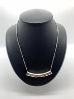 T494 Prachtige zilveren ketting met hanger, Ophalen of Verzenden, Zilver, Ketting