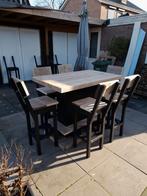 Steigerhouten, douglashhouten barset met 6 krukken., Ophalen, Nieuw, Rechthoekig, Hout