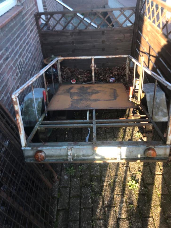 Aanhanger project: Lassen en opknappen, Doe-het-zelf en Verbouw, Transportwagens, Gebruikt, Transportkar, 100 liter of meer, Ophalen