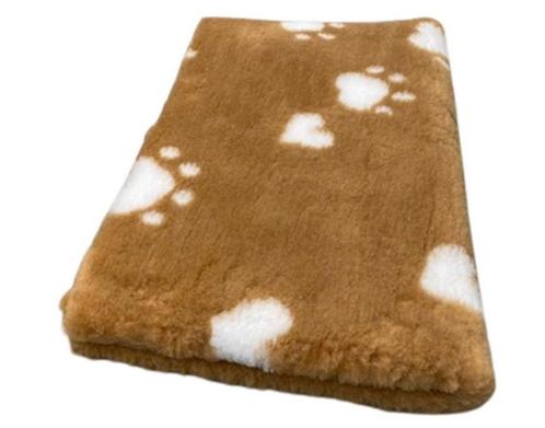 NIEUW vetbed pootjes en hartjes 75 x 50 cm, 100 x 75 of 150, Dieren en Toebehoren, Hondenmanden, Nieuw, Ophalen of Verzenden