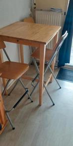 Ikea tafel met 3 inklapbare stoelen, Huis en Inrichting, Tafels | Eettafels, Ophalen, Gebruikt, 100 tot 150 cm, 50 tot 100 cm
