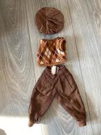 Vintage babypop kleding bruin setje broek gebreide top pet, Ophalen of Verzenden, Gebruikt, Babypop