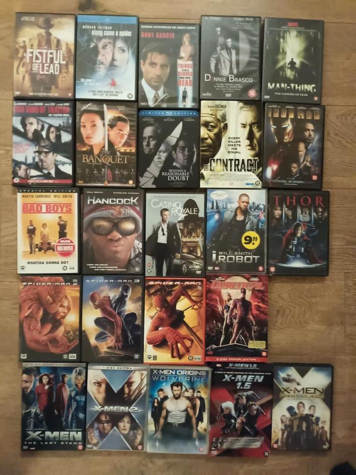 DVD Collectie: Marvel, Will Smith, Spiderman, X-men, Cd's en Dvd's, Dvd's | Overige Dvd's, Gebruikt, Alle leeftijden, Ophalen of Verzenden