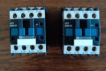 2x Telemecanique LC1 D09 01 Magneetschakelaars beschikbaar voor biedingen