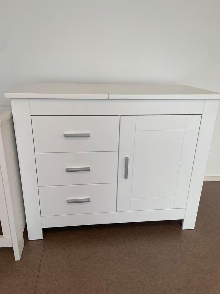 Bopita witte commode, Kinderen en Baby's, Kinderkamer | Commodes en Kasten, Zo goed als nieuw, 105 cm of meer, 100 cm of meer