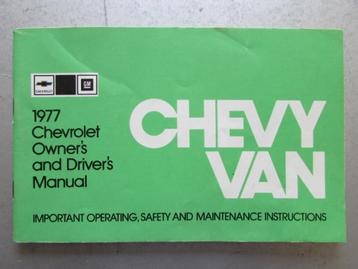1977 CHEVROLET CHEVY VAN owner's manual, Engels beschikbaar voor biedingen