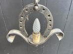 Gesmede hoefijzer hanglampen, handgemaakt. 3 stuks,, Huis en Inrichting, Ophalen of Verzenden, Zo goed als nieuw, Metaal, Minder dan 50 cm