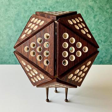 Vintage 60’s M.C.Escher iterested icosaëder Unica Tafellamp 