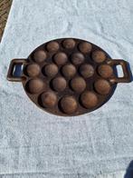 Poffertjes plaat gietijzer oud, Ophalen of Verzenden, Gebruikt, Gietijzer