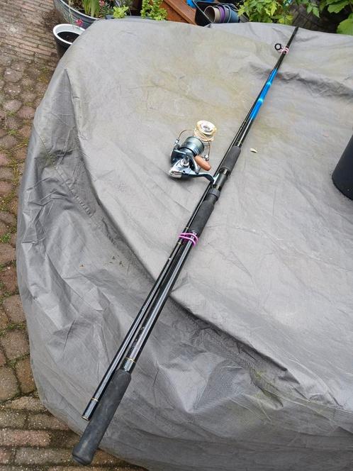 Karperhengel Ultimate Carp 330 met molen en extra spoel, Watersport en Boten, Hengelsport | Karpervissen, Gebruikt, Werphengel