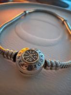 Pandora Armband met 14k Gouden Details 19 cm, Ophalen of Verzenden, Zo goed als nieuw, Zilver, Met bedels of kralen