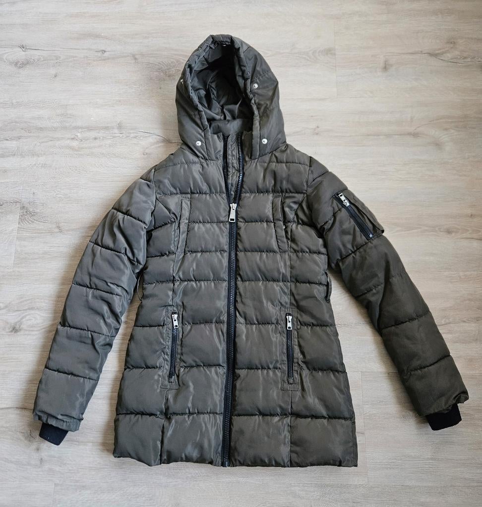 Mooie donkergroene winterjas, maat XS., Kleding | Dames, Jassen | Winter, Ophalen of Verzenden, Zo goed als nieuw, Coolcat, Maat 34 (XS) of kleiner