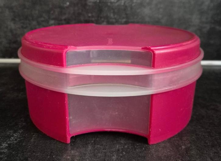 Tupperware vensterdoos koektrommel Rood, Huis en Inrichting, Keuken | Tupperware, Zo goed als nieuw, Bus of Trommel, Rood, Ophalen of Verzenden