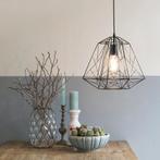 Design hanglamp QAZQA Framework – zwart staal (Ø40 cm), Ophalen, Zo goed als nieuw, Metaal, Minder dan 50 cm