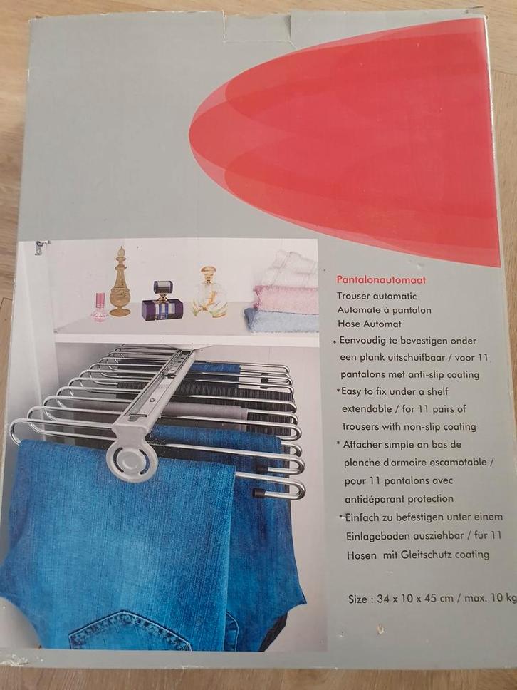 Uitschuifbare broekhanger voor 11 pantalons, Huis en Inrichting, Kasten | Kledingkasten, Nieuw, Minder dan 100 cm, Minder dan 50 cm