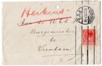 poststuk envelop  Burgemeester Veendam Groningen 1926, Verzenden, 1920 tot 1940, Gelopen, Groningen