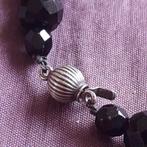 Git Ketting met Zilveren Slot Glasgitten, Verzenden, Gebruikt, Zwart, Zilver