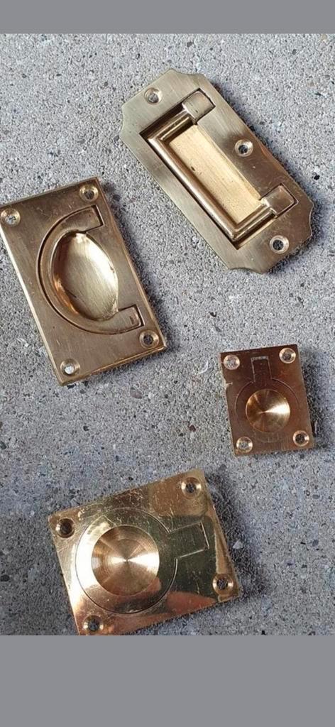 Antieke Engelse Luikgrepen infreesgrepen ladegrepen  €10, Antiek en Kunst, Antiek | Koper en Brons, Koper, Ophalen of Verzenden