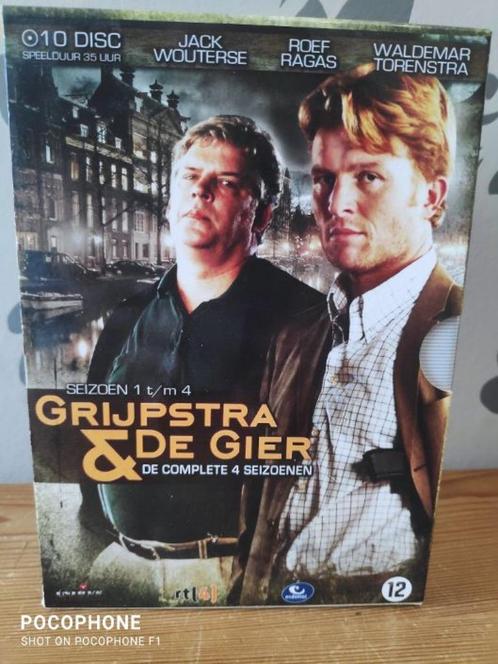 GRIJPSTRA EN DE GIER - DE COMPLETE SERIE 1 T/M 4 - NIEUWSTAA, Cd's en Dvd's, Dvd's | Tv en Series, Zo goed als nieuw, Actie en Avontuur