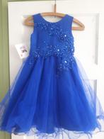 Mooie blauwe jurk maat 134 /140, Meisje, Ophalen of Verzenden, Zo goed als nieuw