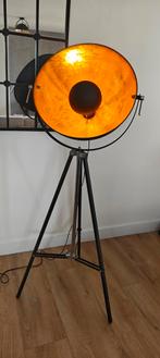 Industriële vloerlamp Golden Sun - Zwart / Goud - E27, Ophalen, Zo goed als nieuw