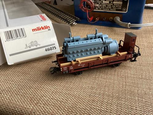 Marklin 46075 DB dieselmotor op een lage boordwagen/remmersh, Hobby en Vrije tijd, Modeltreinen | H0, Nieuw, Wagon, Märklin, Ophalen of Verzenden