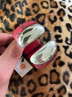 Bracelet Ibiza (outlet) Python Zwart/Rood 40mm, Verzenden, Nieuw, Rood, Zilver