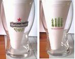Heineken Bier bierglas dubbeldruk geveltekens, Ophalen of Verzenden, Nieuw, Glas of Glazen, Heineken
