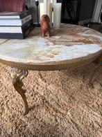 Ronde Salontafel met Marmeren Blad, Gebruikt, 50 tot 100 cm, Rond, Ophalen of Verzenden