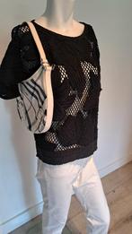Isabel Marant Etoile zwarte opengewerkte top., Verzenden, Zwart, Zo goed als nieuw, Maat 38/40 (M)
