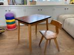 Retro kindertafeltje en stoeltje, Kinderen en Baby's, Kinderkamer | Tafels en Stoelen, Ophalen, Gebruikt, Tafel(s) en Stoel(en)