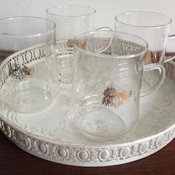 💖4 Vintage PICKWICK THEEGLAS/ Glazen Koets met Paarden. beschikbaar voor biedingen