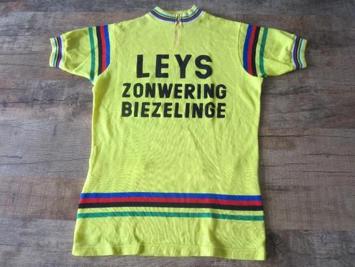 Wielershirt Wielertrui Leys zonwering Biezelinge wol Vintage, Sport en Fitness, Wielrennen, Zo goed als nieuw, Kleding, Ophalen of Verzenden