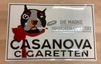 Casanova sigaretten emaille bord 60x40cm, Ophalen of Verzenden, Zo goed als nieuw, Reclamebord