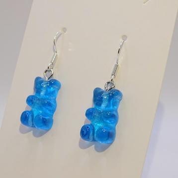 Gummibeer oorbellen (blauw) beschikbaar voor biedingen