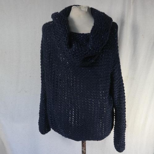 Mooie blauwe trui.Grote kraag.Mt M.Merk Golden Days Paris, Kleding | Dames, Truien en Vesten, Zo goed als nieuw, Maat 38/40 (M)