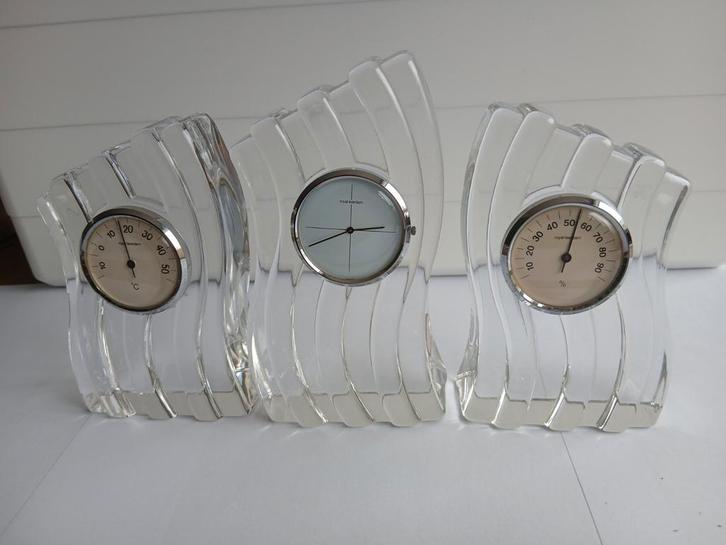 Royal Leerdam klok en meter set Siem van der Marel, Antiek en Kunst, Antiek | Glas en Kristal, Ophalen of Verzenden