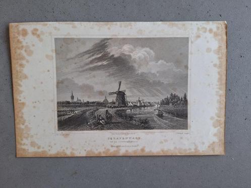 1858 - Staalgravure DEN HAAG van de trekvaart gezien, Antiek en Kunst, Antiek | Boeken en Bijbels, Verzenden