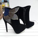 sexy enkellaarzen, Verzenden, Zwart, Lage of Enkellaarzen, Nieuw