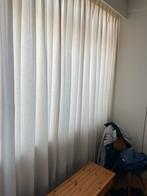 Witte katoenen gordijnen meer dan 8 meter raam bedekt, Huis en Inrichting, Stoffering | Gordijnen en Lamellen, Ophalen, Zo goed als nieuw