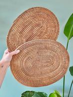 2 vintage Birma riet rotan placemats onderzetters, Ophalen of Verzenden, Gebruikt, Bord