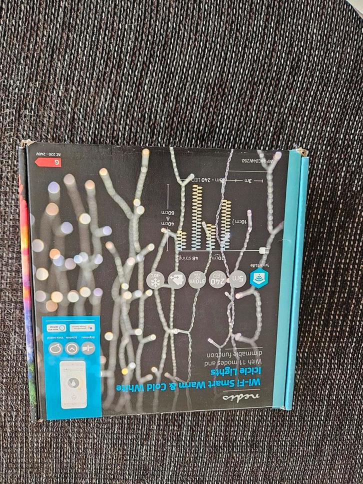 Nedis Smart Warm & Cold White Icicle Lights, Wifi. 5meter, Tuin en Terras, Buitenverlichting, Nieuw, Minder dan 50 watt, Ophalen of Verzenden